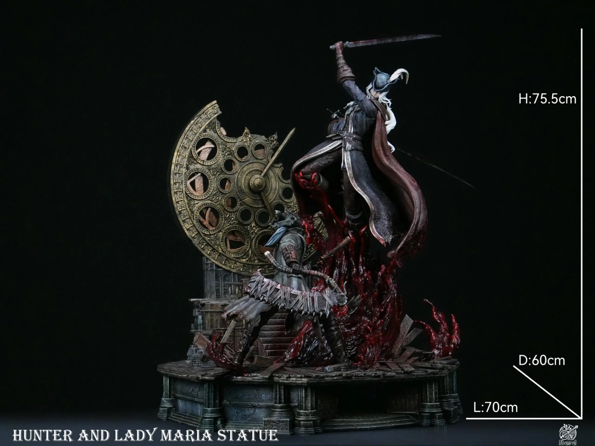 Bloodborne Fight in the Astral Clock Tower Lady Maria vs. Hunter