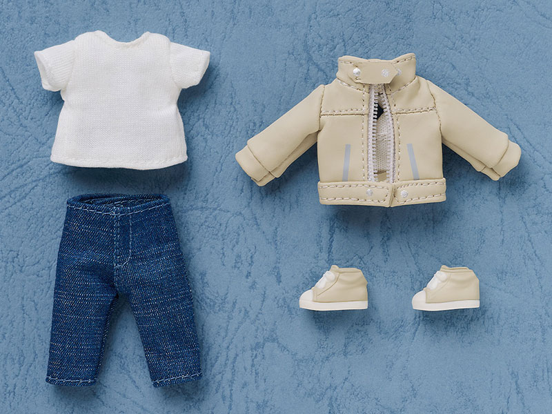 Nendoroid Doll Outfit Set Leather Jacket [ Ivory ]