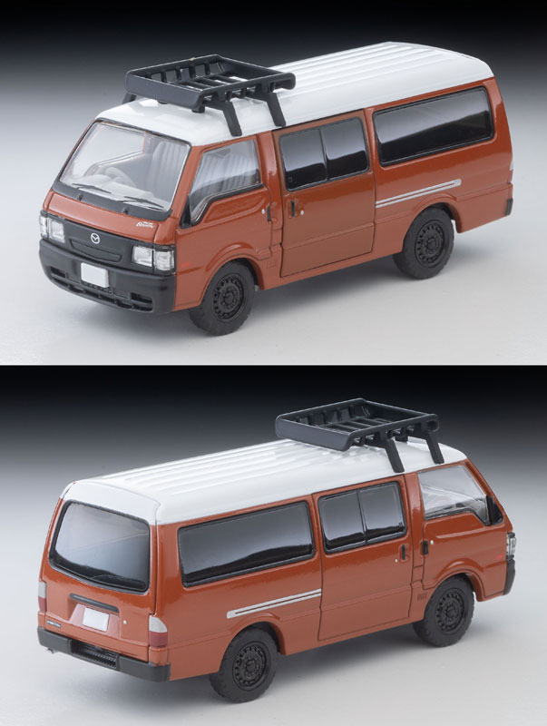 LV-N310d Mazda Bongo Brawny Van Custom Model (Brown) w/Roof Carrier
