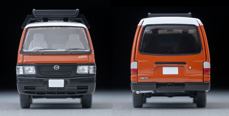 LV-N310d Mazda Bongo Brawny Van Custom Model (Brown) w/Roof Carrier