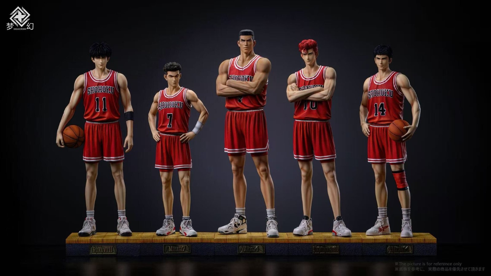 Rukawa Kaede & Miyagi Ryouta & Akagi Takenori & Sakuragi Hanamichi & Mitsui Hisashi Slam Dunk Five Tigers Standing Slam Dunk