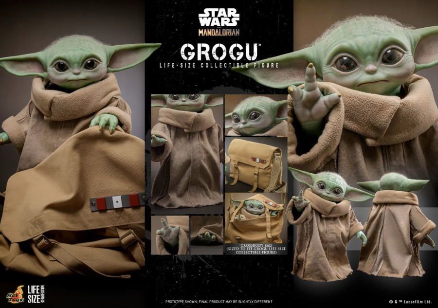 The Mandalorian 1/1 scale figure Grogu (with carrying bag)
