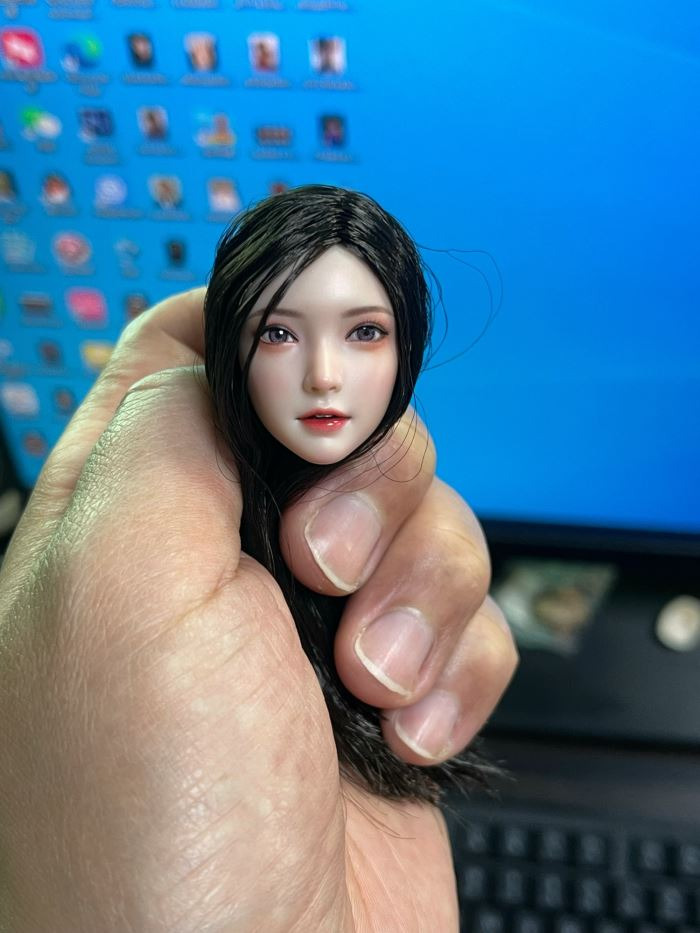 Asian beauty head sculpture 1/6