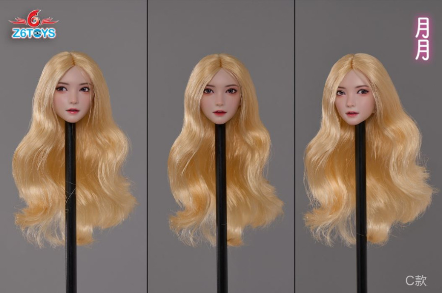 Asian beauty head sculpture 1/6