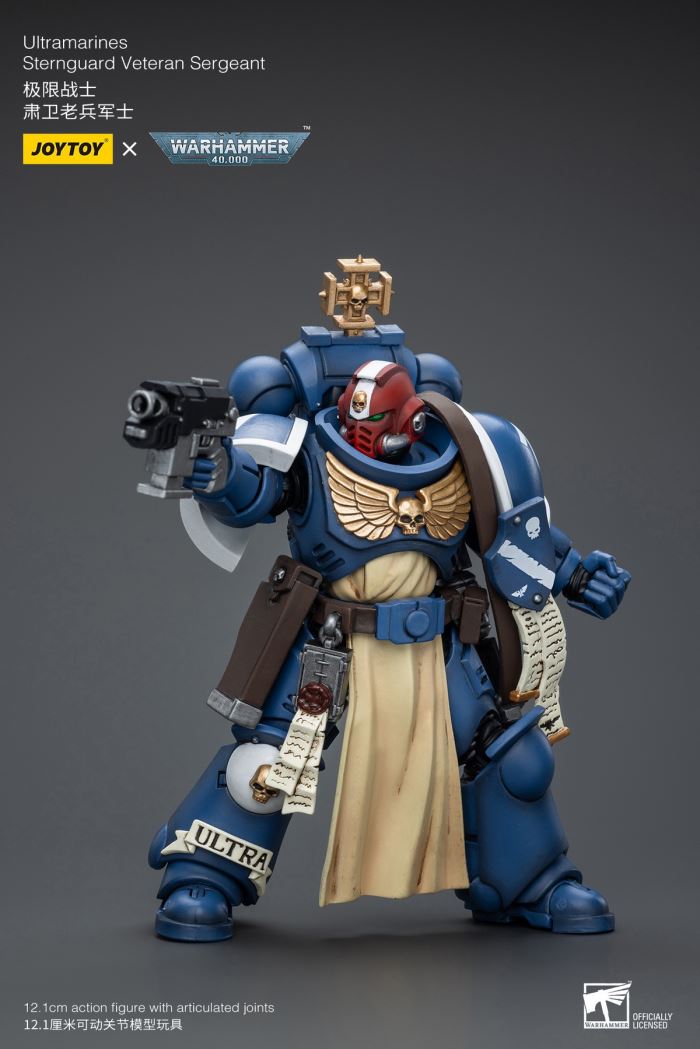 Ultramarines - Veteran Sergeant of the Guard / Veteran of the Guard / Primaris Chaplain Brother Wanrus 1/18