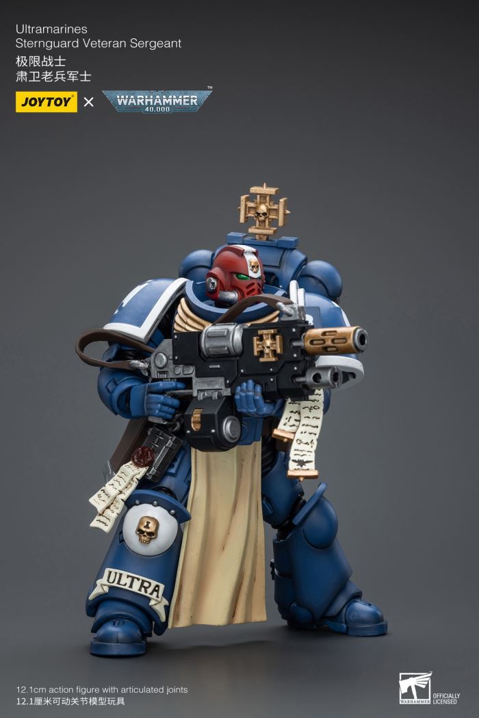 Ultramarines - Veteran Sergeant of the Guard / Veteran of the Guard / Primaris Chaplain Brother Wanrus 1/18