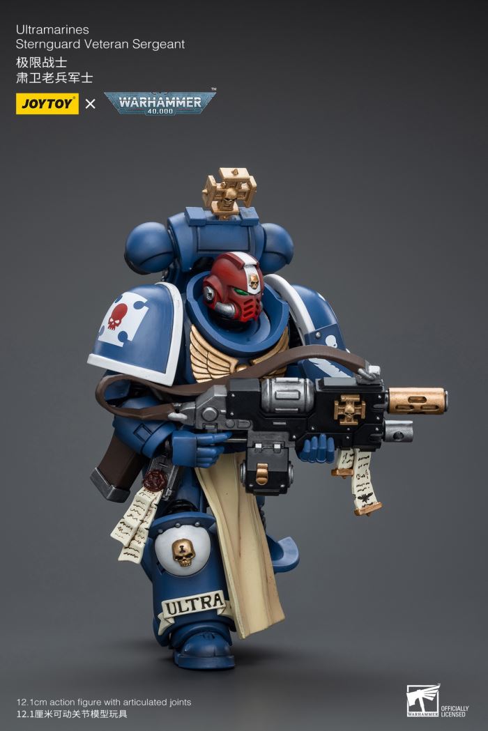 Ultramarines - Veteran Sergeant of the Guard / Veteran of the Guard / Primaris Chaplain Brother Wanrus 1/18