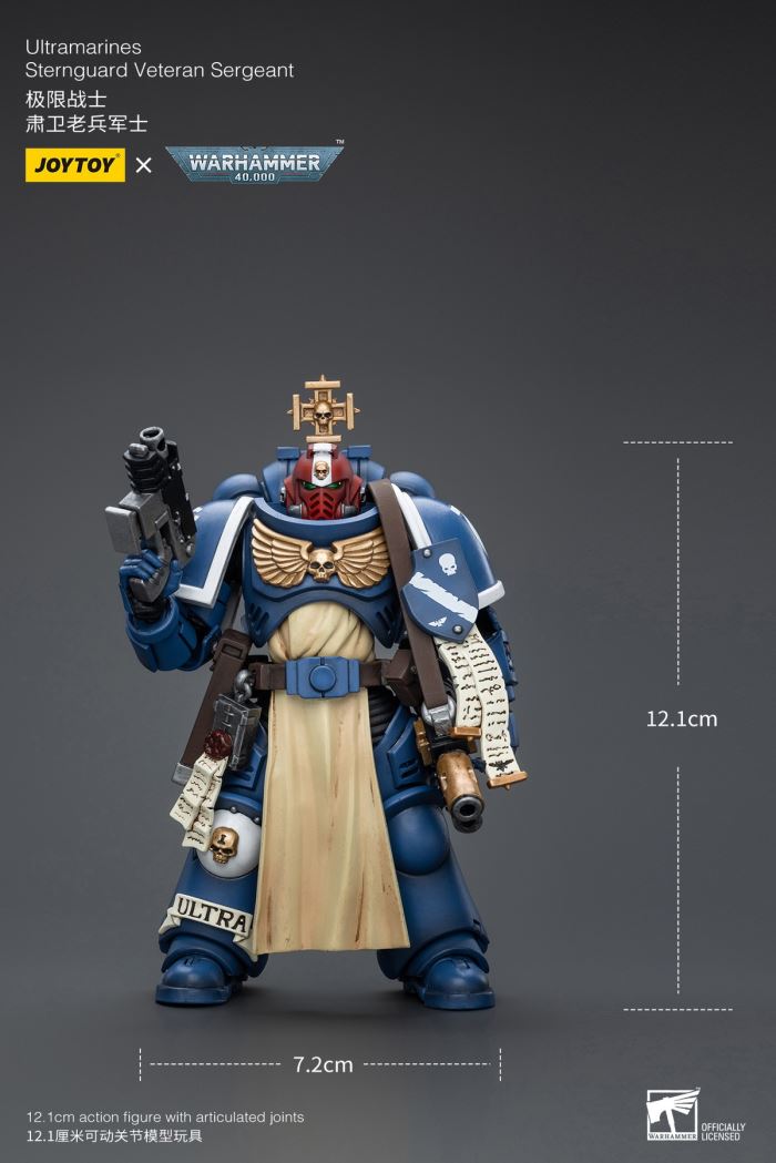 Ultramarines - Veteran Sergeant of the Guard / Veteran of the Guard / Primaris Chaplain Brother Wanrus 1/18