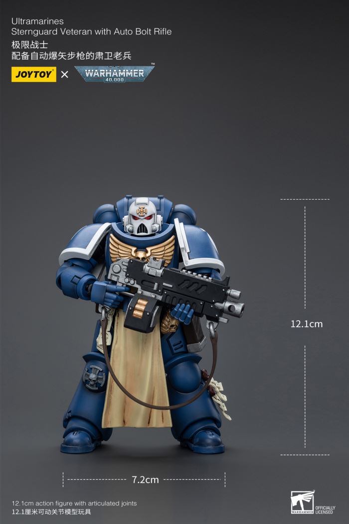 Ultramarines - Veteran Sergeant of the Guard / Veteran of the Guard / Primaris Chaplain Brother Wanrus 1/18