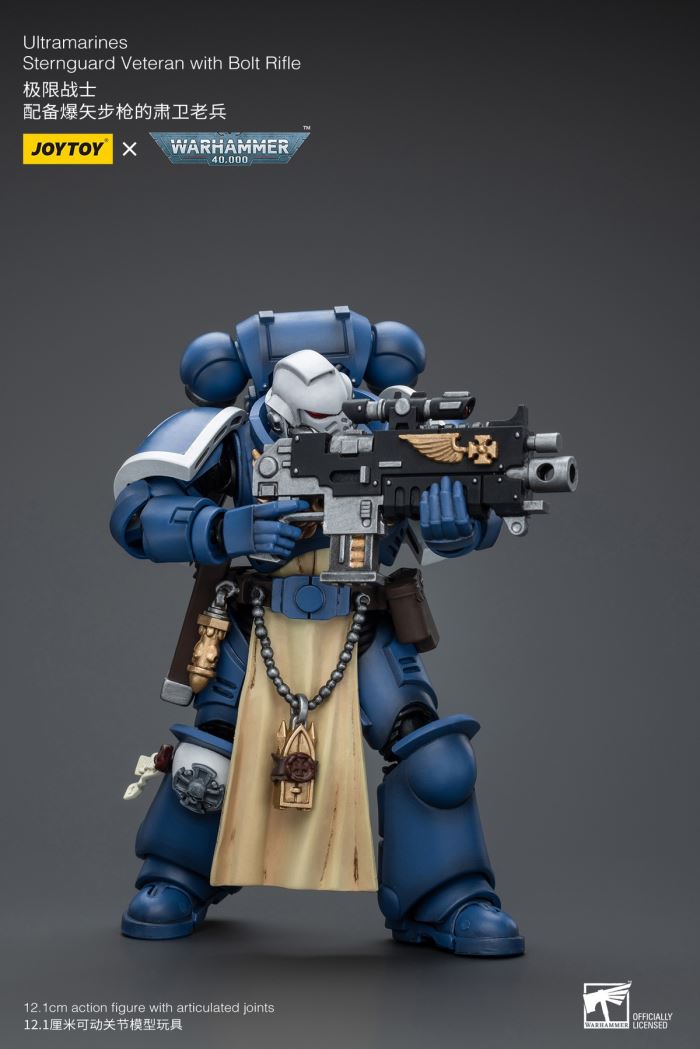 Ultramarines - Veteran Sergeant of the Guard / Veteran of the Guard / Primaris Chaplain Brother Wanrus 1/18