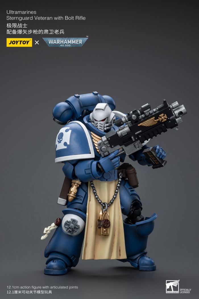 Ultramarines - Veteran Sergeant of the Guard / Veteran of the Guard / Primaris Chaplain Brother Wanrus 1/18