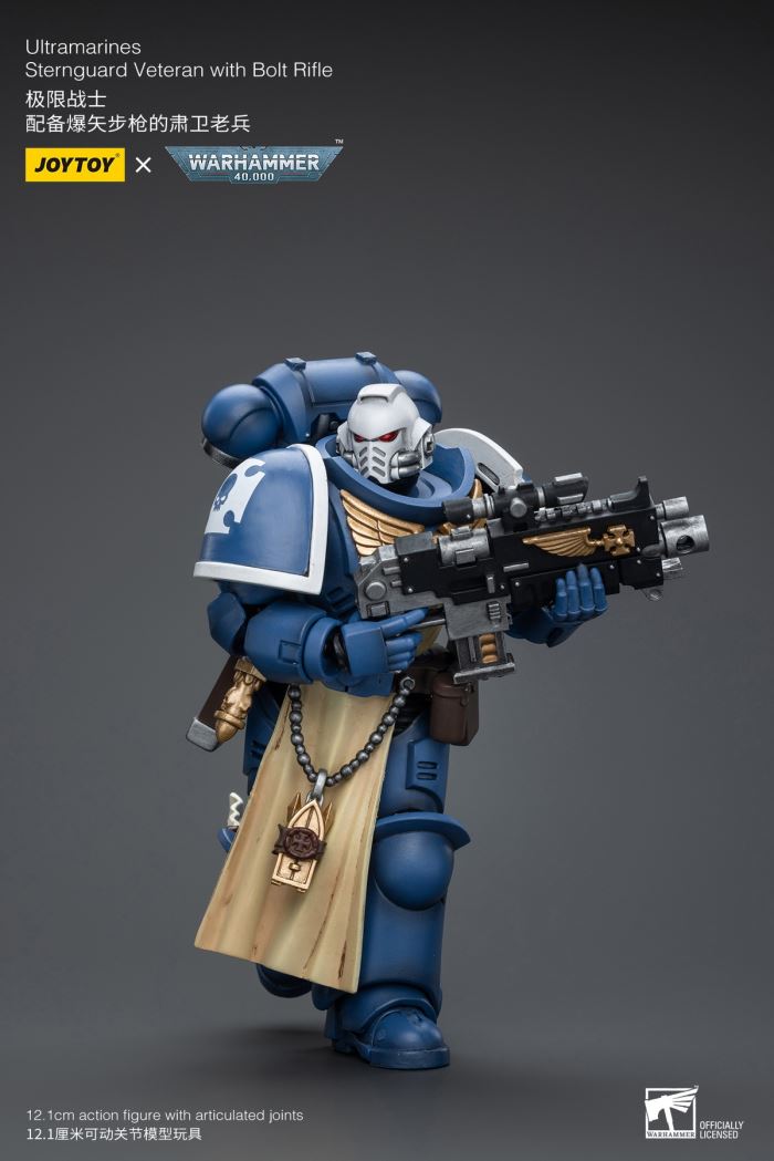 Ultramarines - Veteran Sergeant of the Guard / Veteran of the Guard / Primaris Chaplain Brother Wanrus 1/18