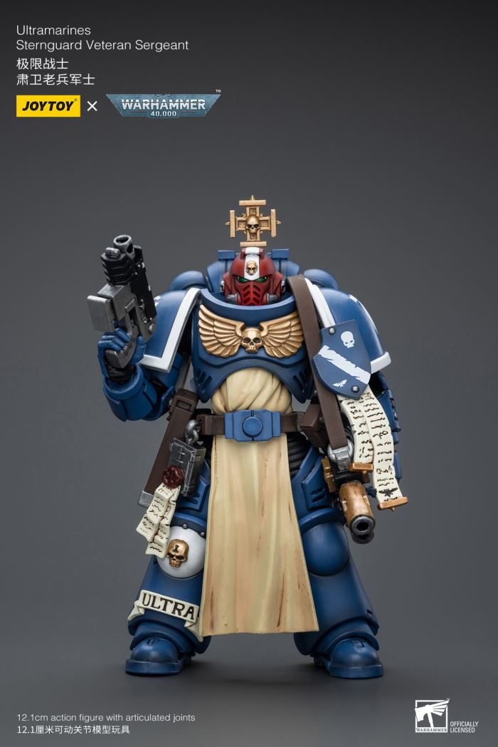 Ultramarines - Veteran Sergeant of the Guard / Veteran of the Guard / Primaris Chaplain Brother Wanrus 1/18