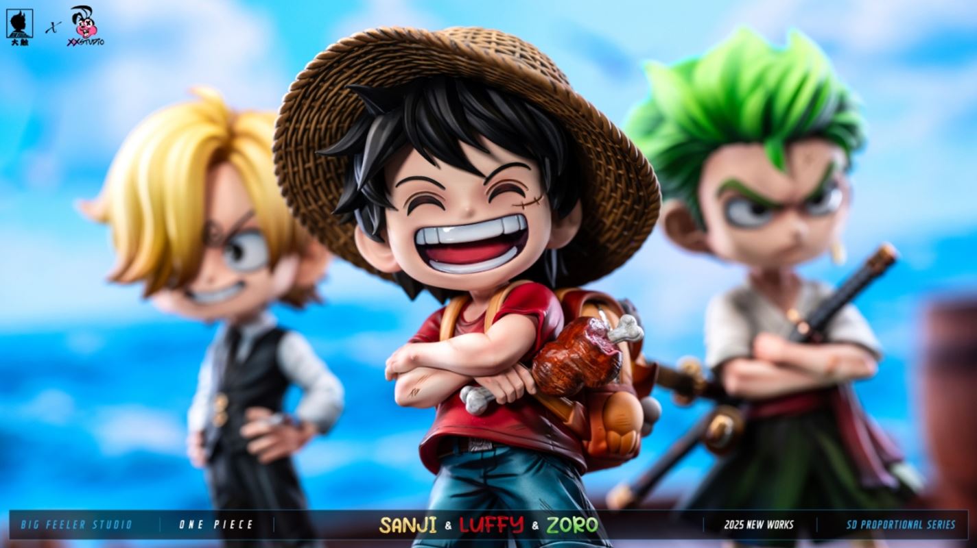 Q ver Luffy & Sanji & Zoro - One Piece