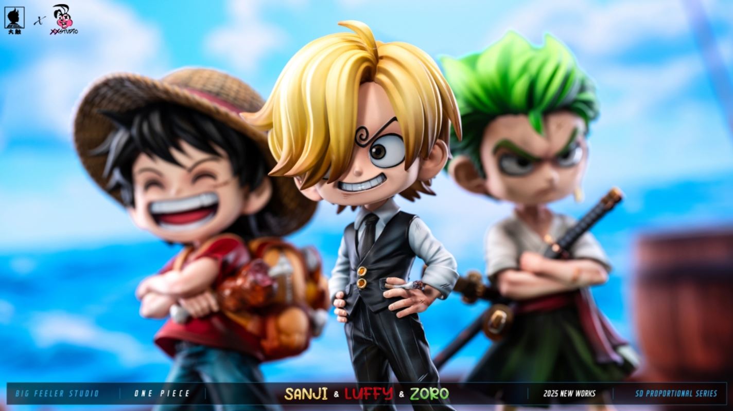 Q ver Luffy & Sanji & Zoro - One Piece
