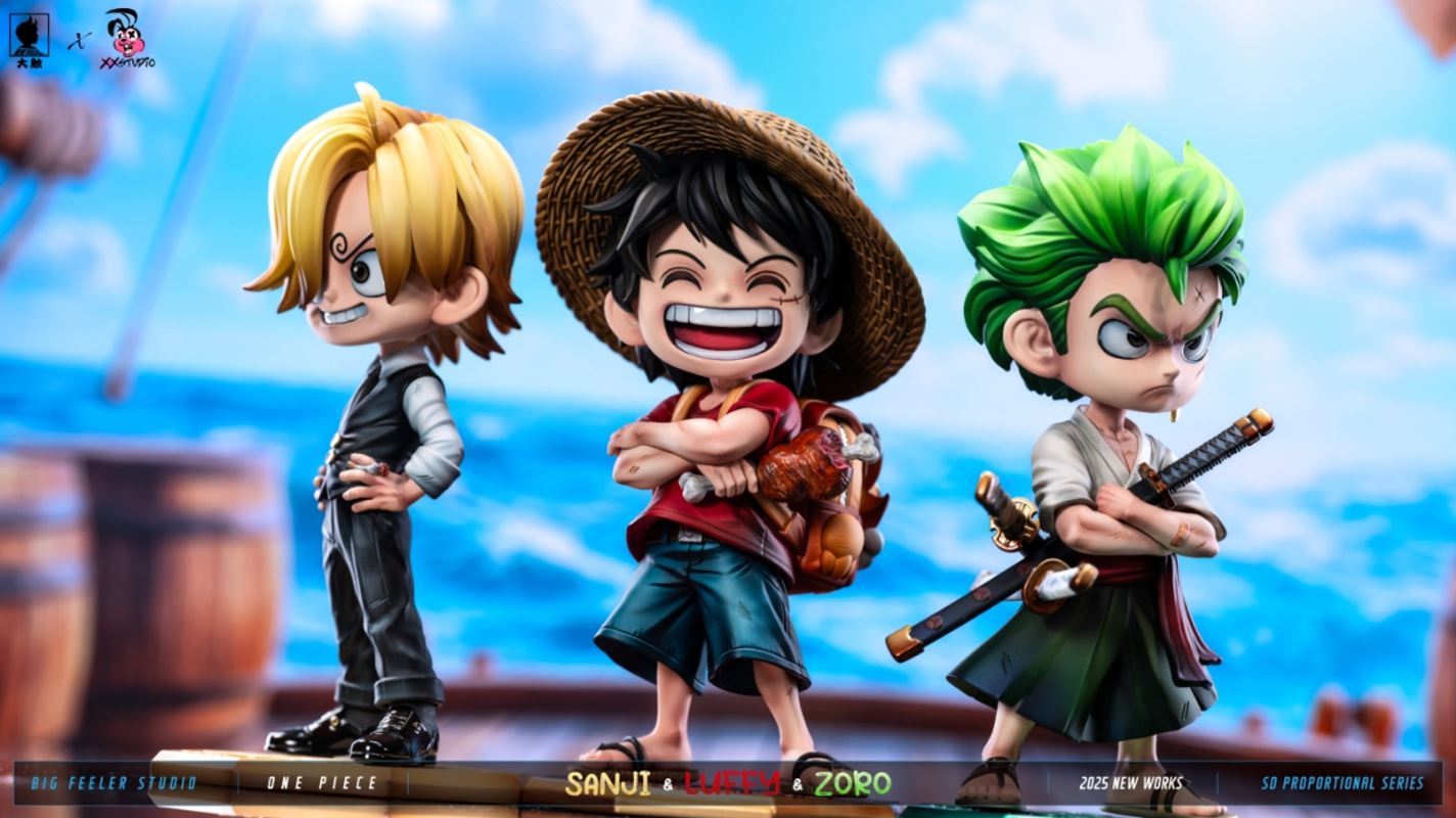 Q ver Luffy & Sanji & Zoro - One Piece