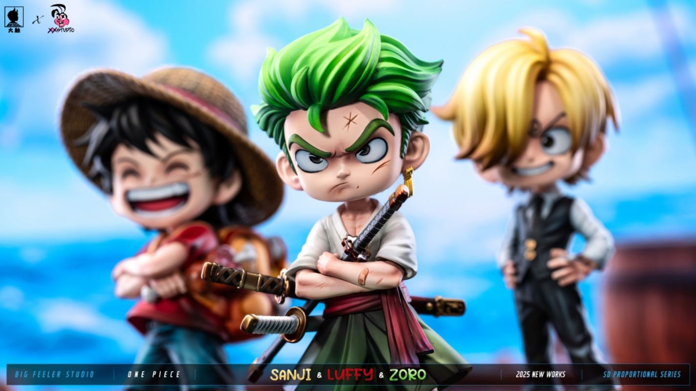 Q ver Luffy & Sanji & Zoro - One Piece