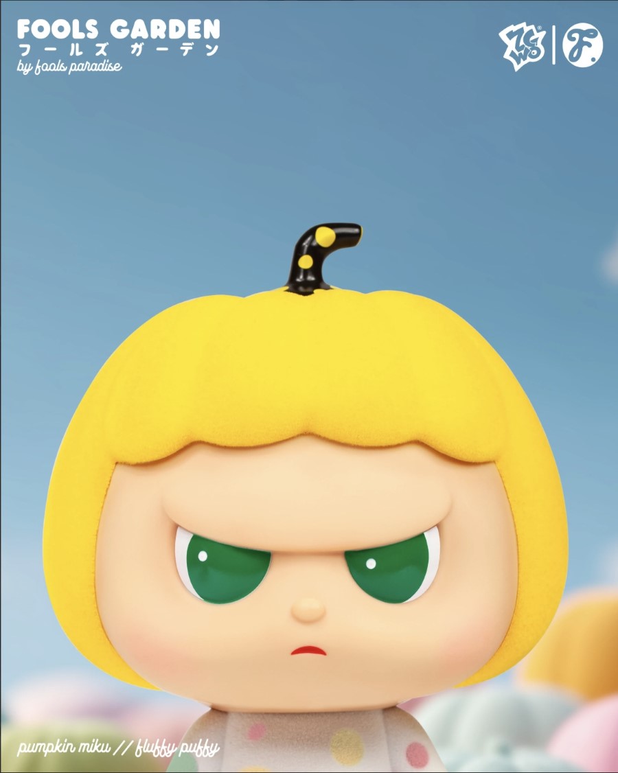 Pumpkin Miku // Fluffy Puffy Flocked Pumpkin Girl