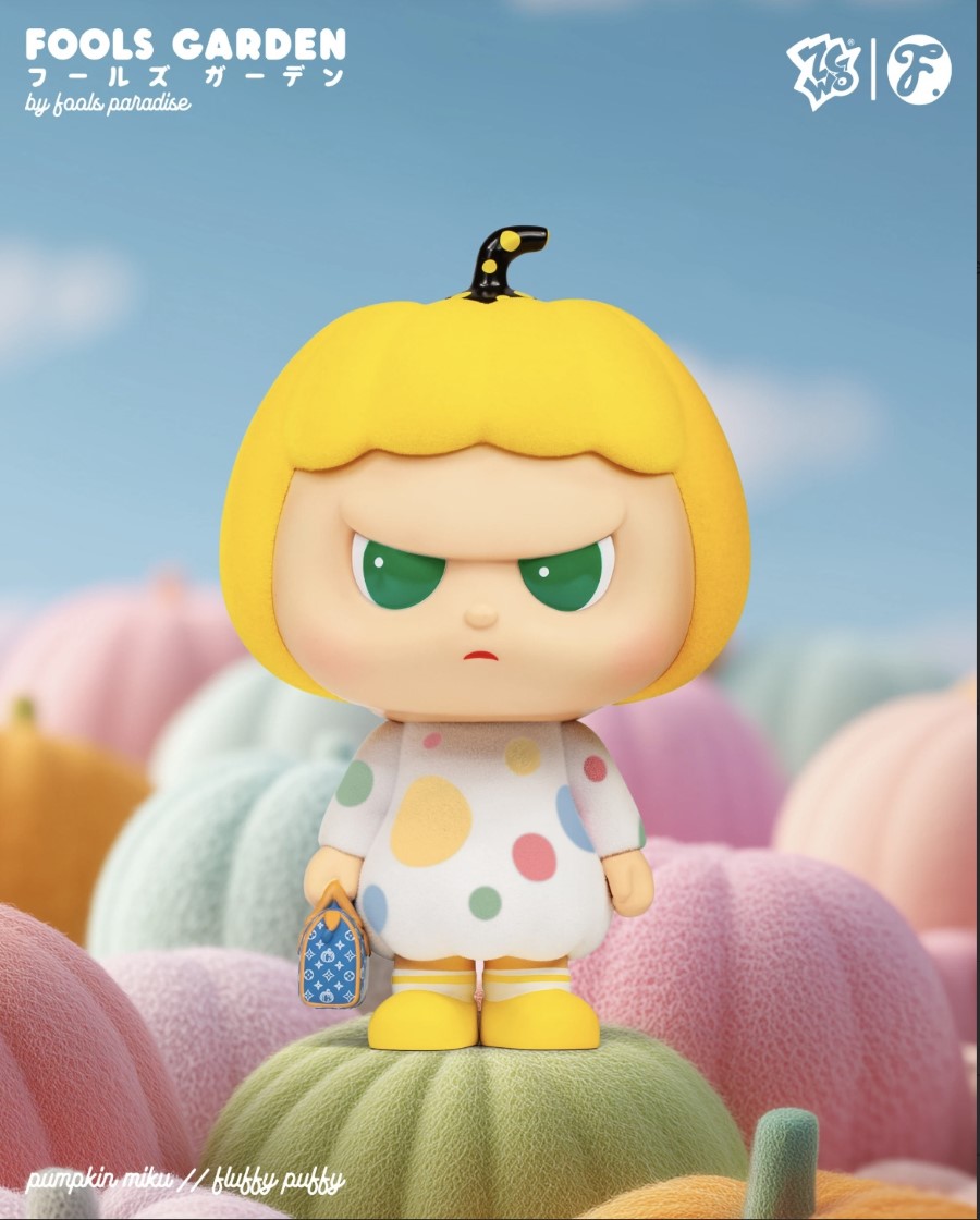 Pumpkin Miku // Fluffy Puffy Flocked Pumpkin Girl