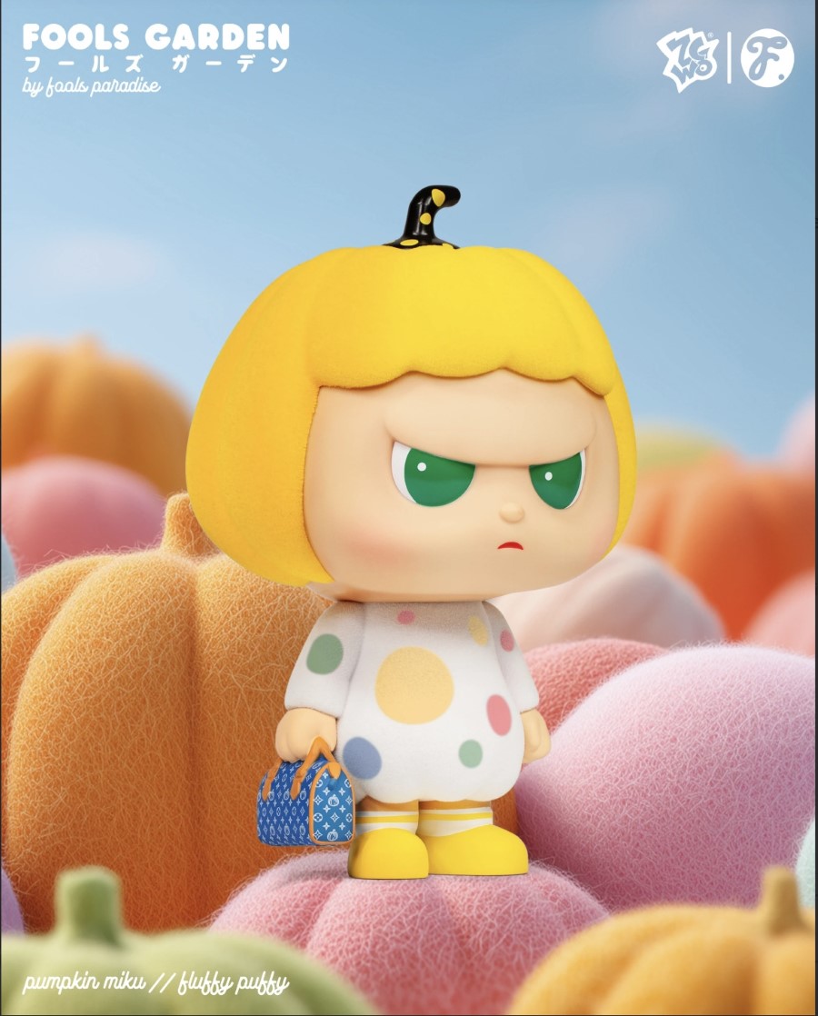 Pumpkin Miku // Fluffy Puffy Flocked Pumpkin Girl