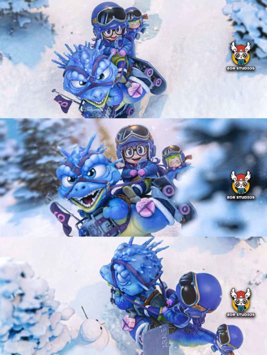 Arale Riding a Dragon