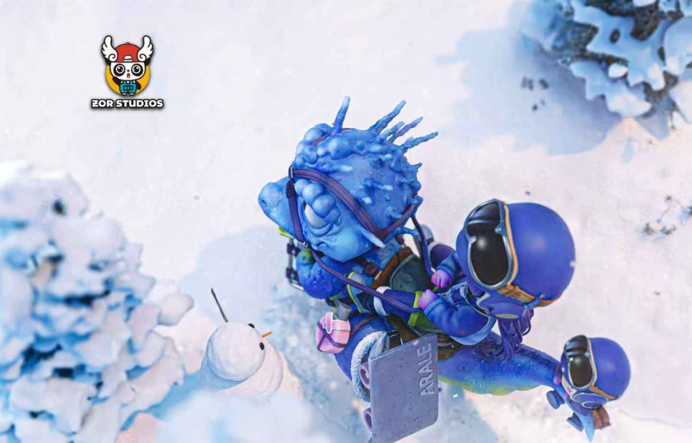 Arale Riding a Dragon