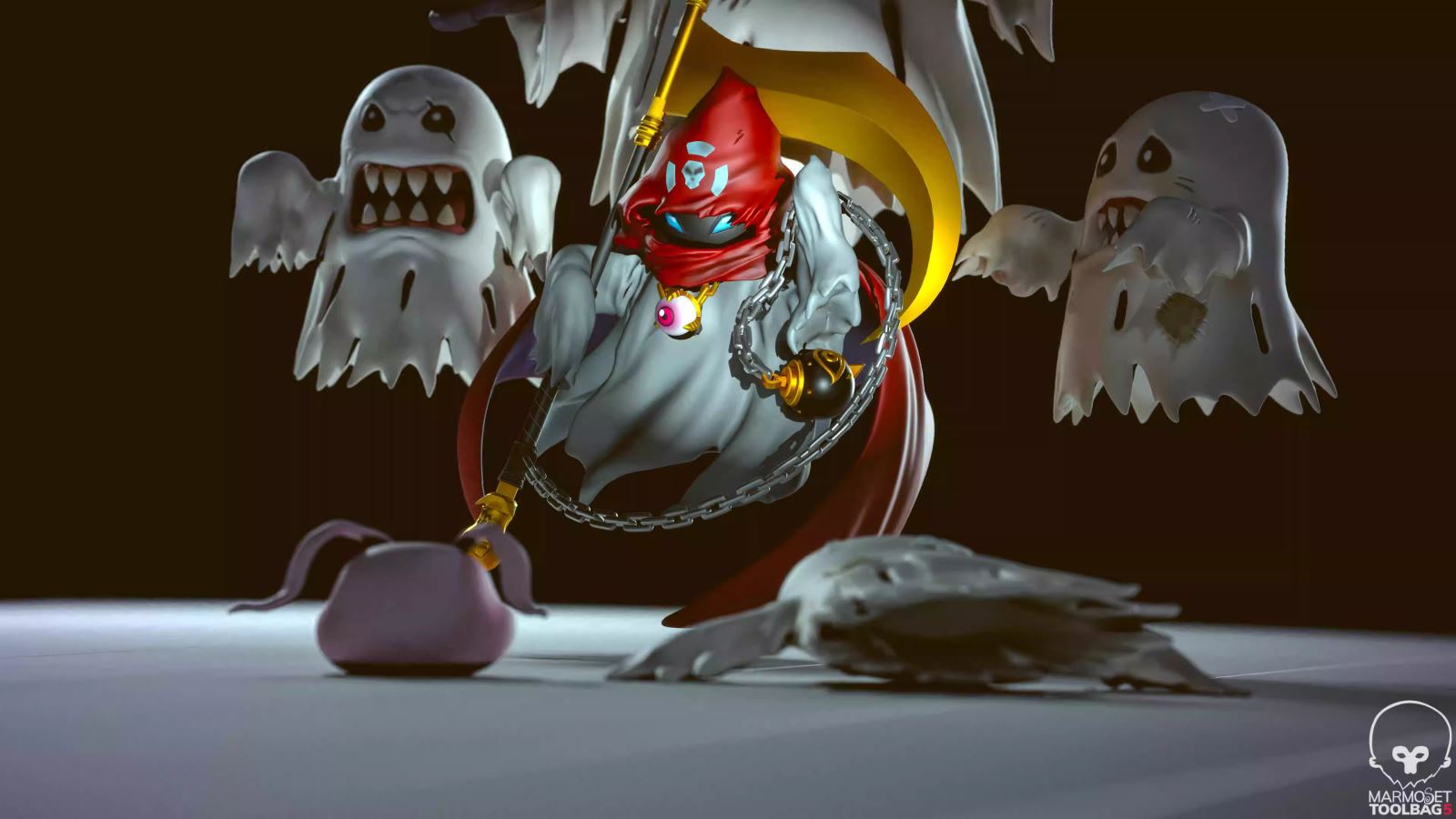 Fantomon, Bakemon and Koromon - Digimon