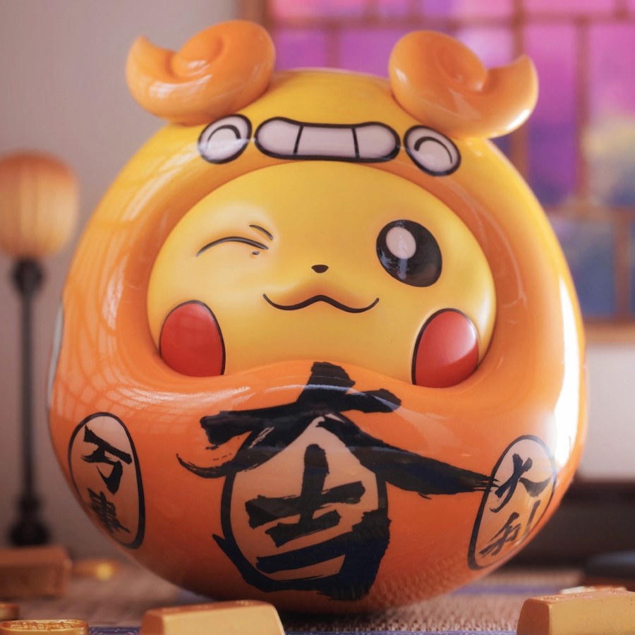 Daruma Pikachu - Pokemon