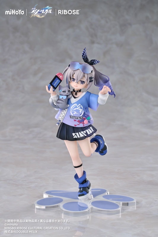 RISE UP+ Honkai: Star Rail Chibi Cat Series Figure Silver Wolf Ver