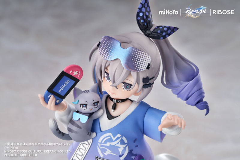 RISE UP+ Honkai: Star Rail Chibi Cat Series Figure Silver Wolf Ver