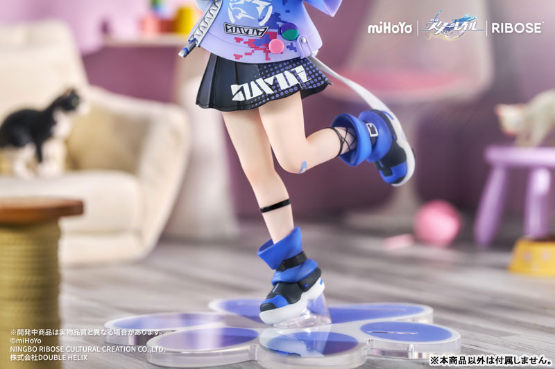 RISE UP+ Honkai: Star Rail Chibi Cat Series Figure Silver Wolf Ver