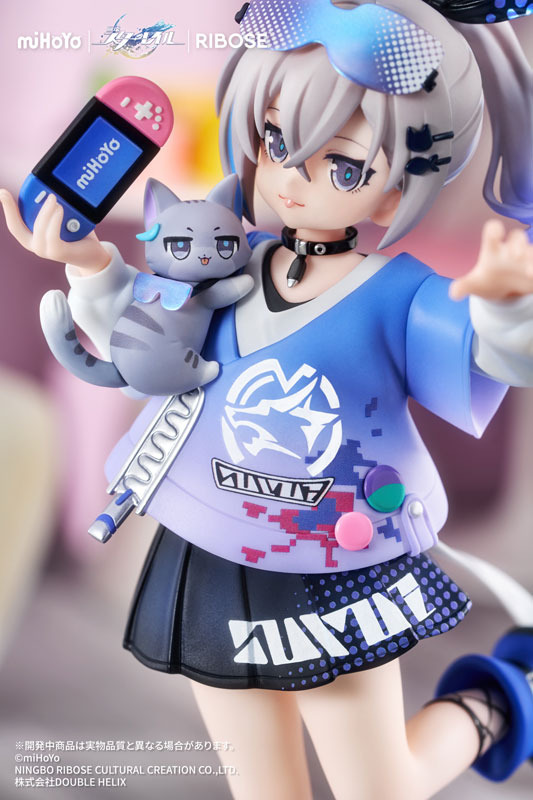 RISE UP+ Honkai: Star Rail Chibi Cat Series Figure Silver Wolf Ver