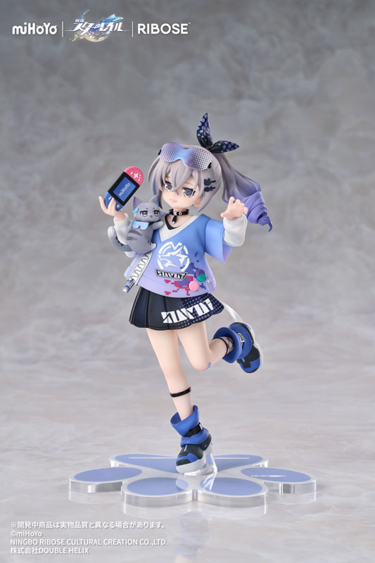 RISE UP+ Honkai: Star Rail Chibi Cat Series Figure Silver Wolf Ver