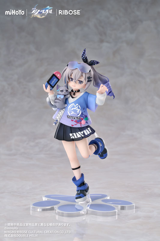 RISE UP+ Honkai: Star Rail Chibi Cat Series Figure Silver Wolf Ver