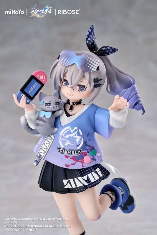 RISE UP+ Honkai: Star Rail Chibi Cat Series Figure Silver Wolf Ver