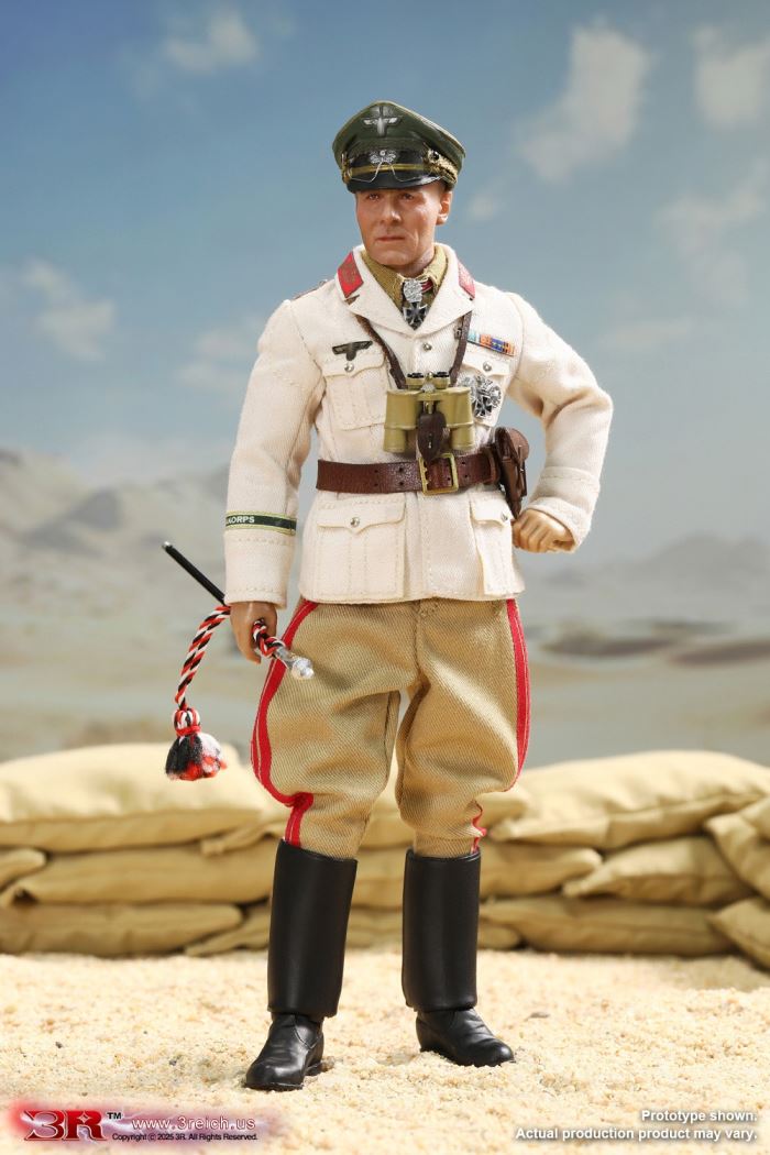 WWII German North African Corps Desert Fox - Erwin Rommel 1/12