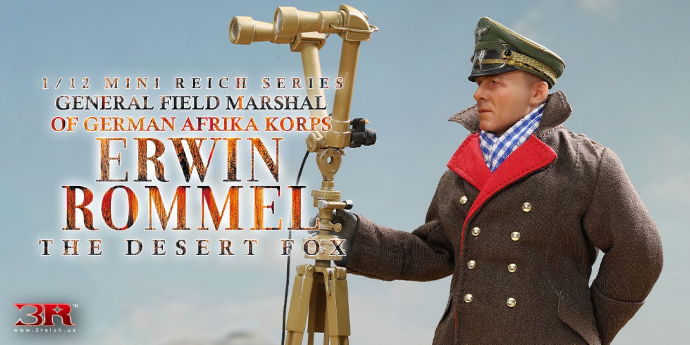 WWII German North African Corps Desert Fox - Erwin Rommel 1/12
