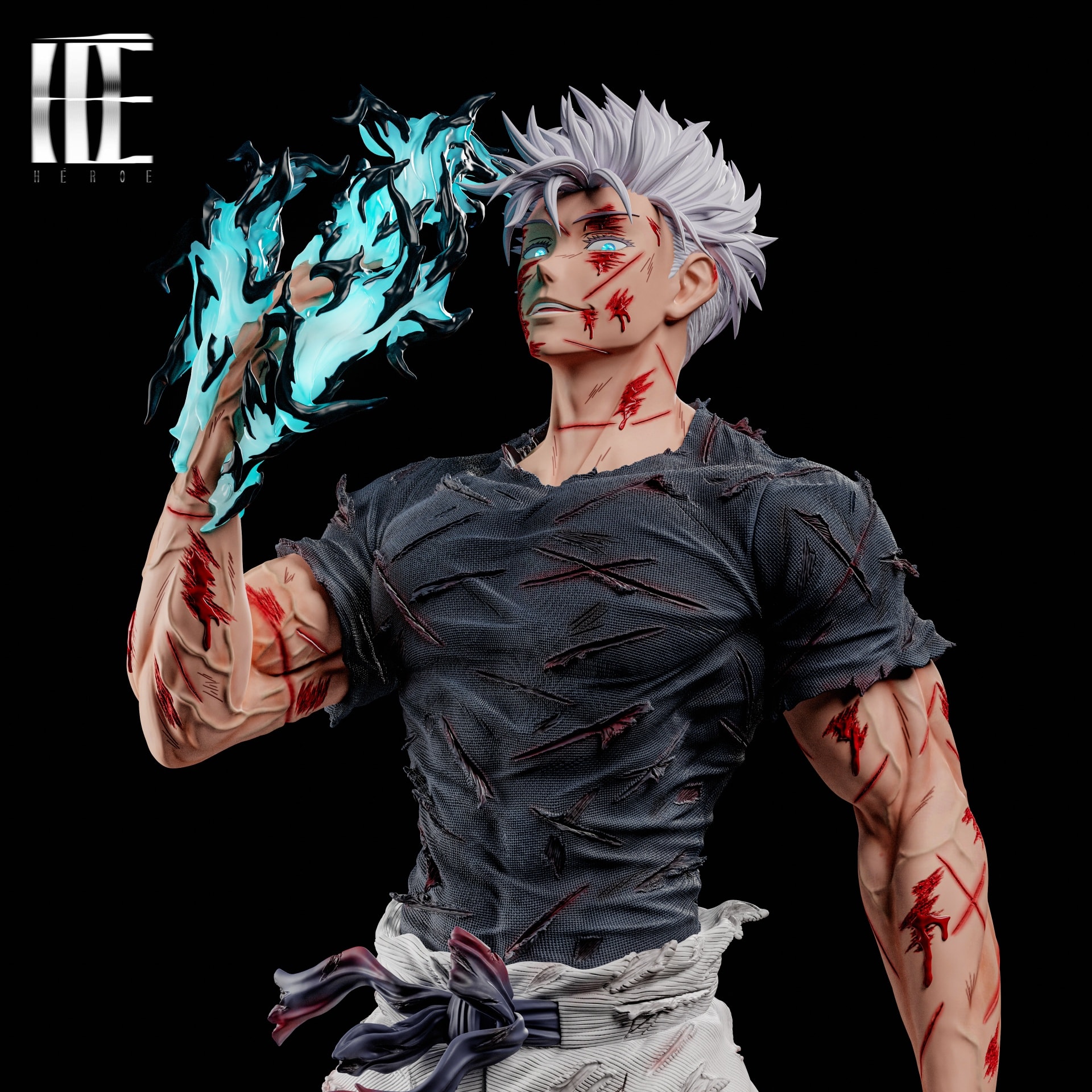 Hero Collectibles - Battle Damaged Gojo Satoru - Jujutsu Kaisen