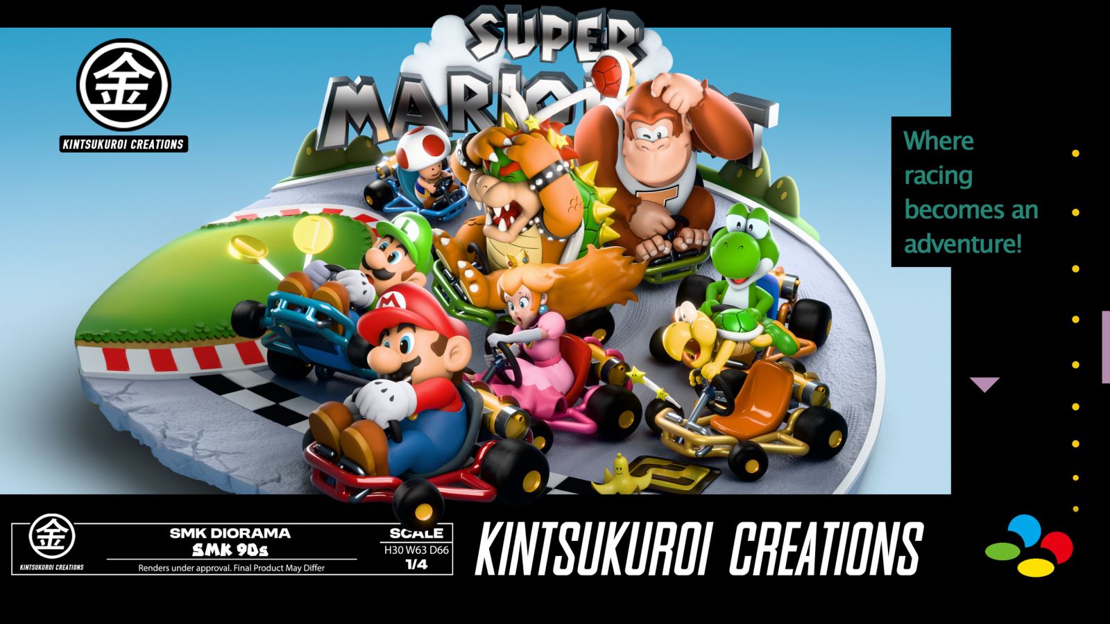 Super Mario Kart 1/4