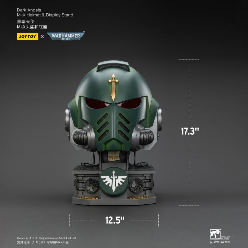 Dark Angels MkX Helmet & Display Stand