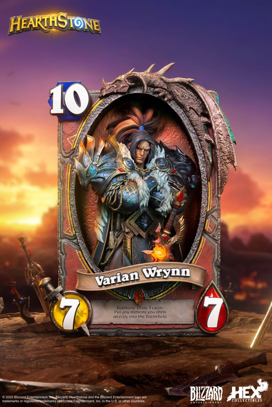 Hearthstone Varian Wrynn Art Statue