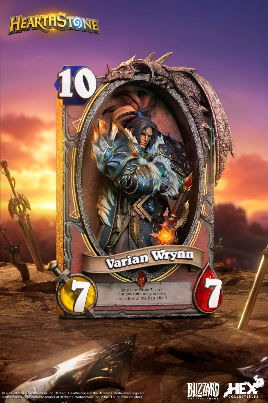 Hearthstone Varian Wrynn Art Statue