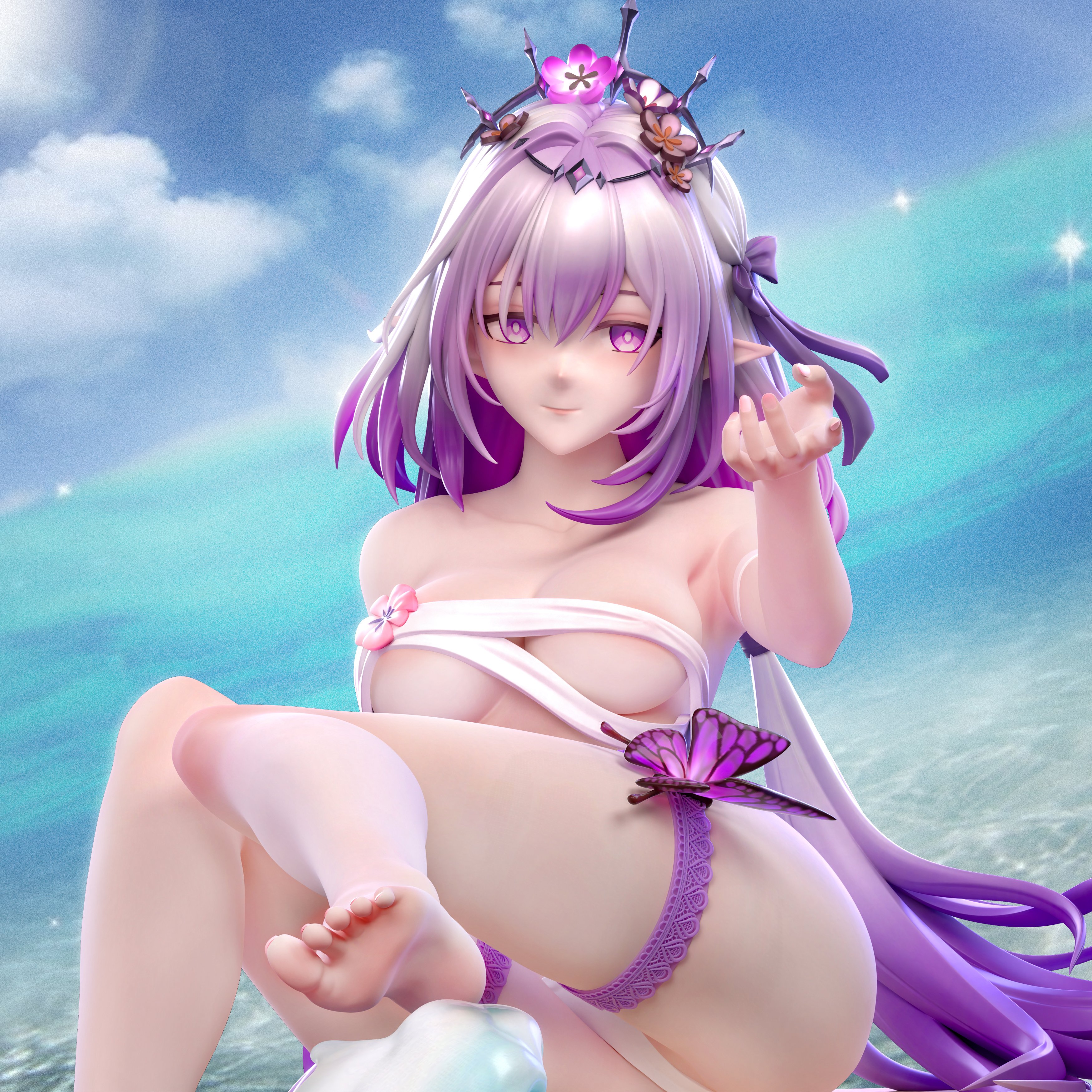 Castorice on the beach - Honkai: Star Rail 1/6