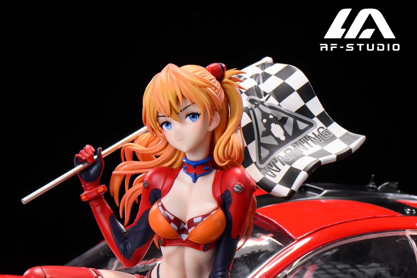 Asuka with McLaren Sports Car - Evangelion