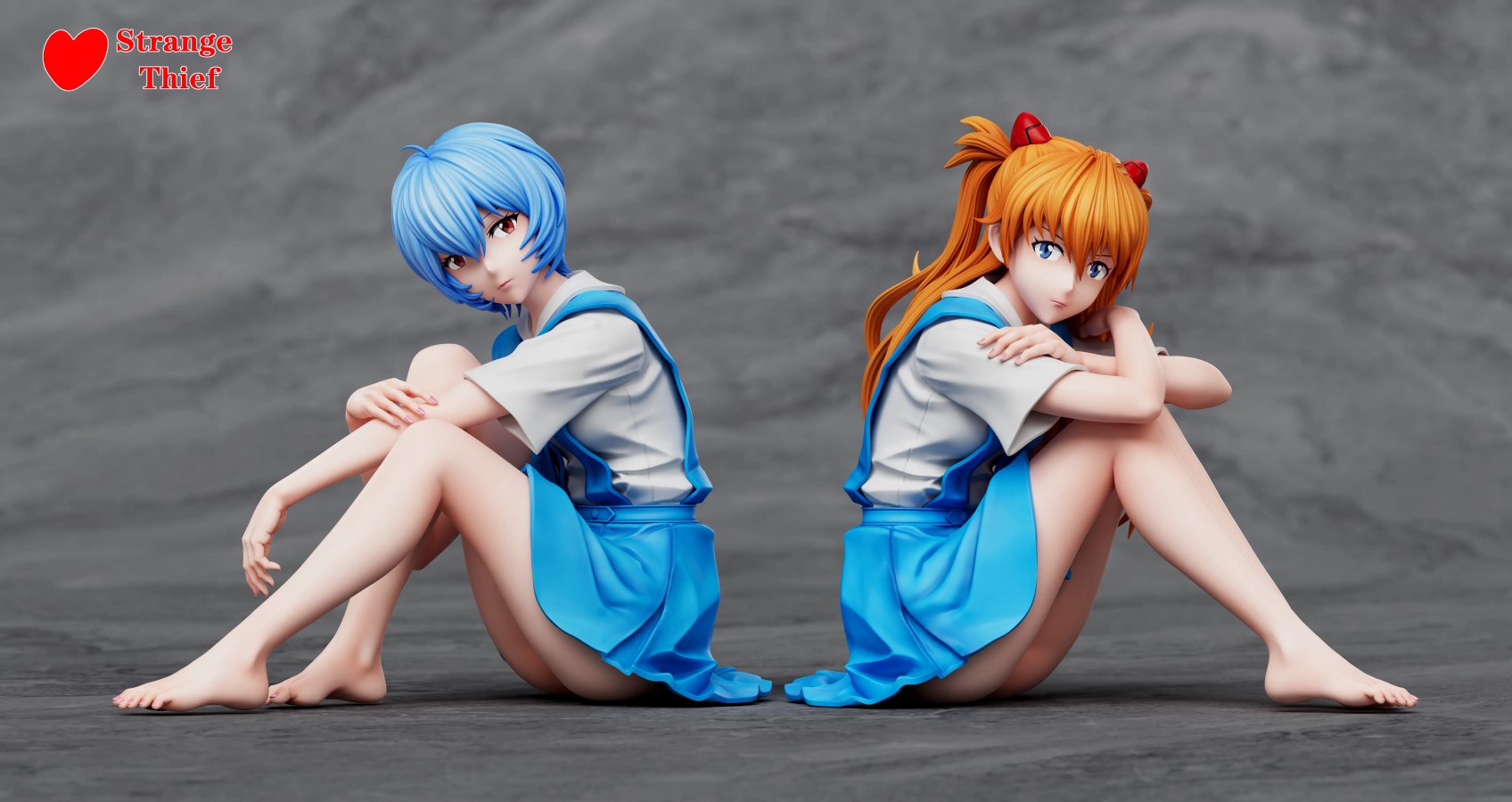 Neon Genesis Evangelion School Uniform Asuka & School Uniform Rei Ayanami