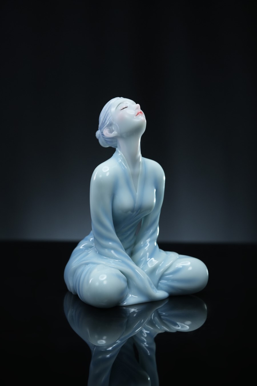 Ningsi Chinese Style Colored Porcelain Figure