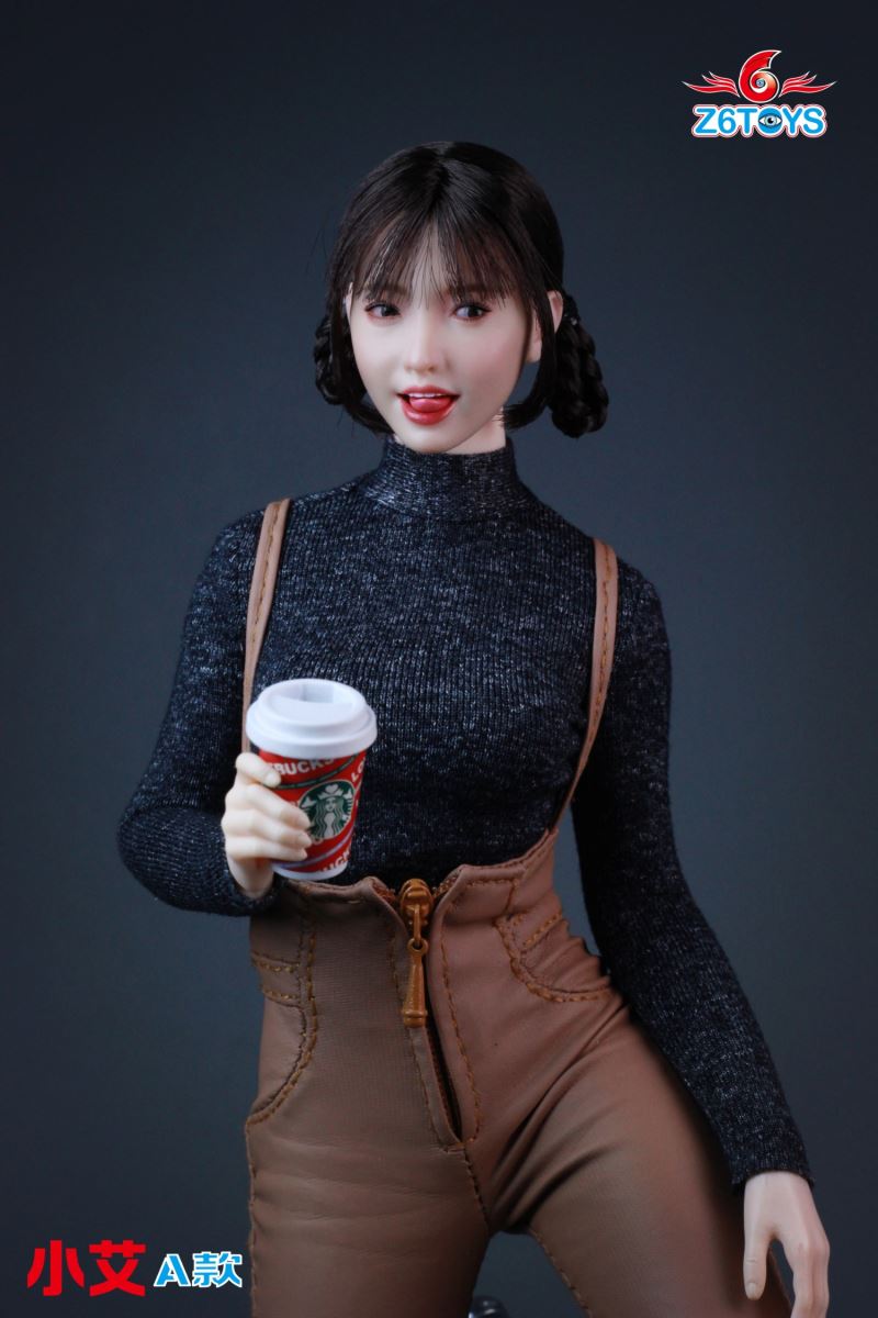 Asian female head sculpture 1/6