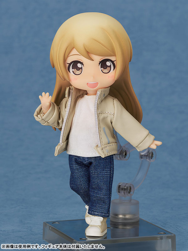 Nendoroid Doll Outfit Set Leather Jacket [ Ivory ]