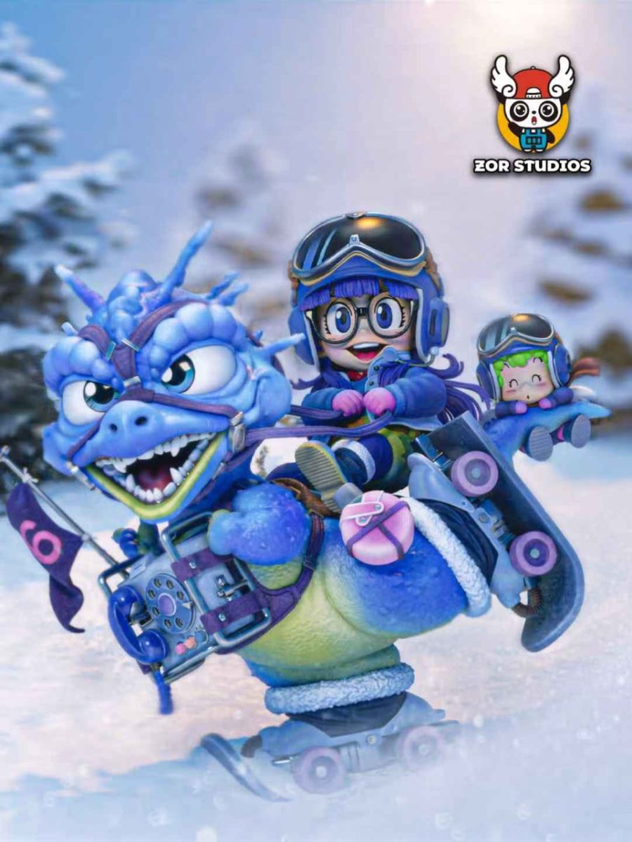 Arale Riding a Dragon