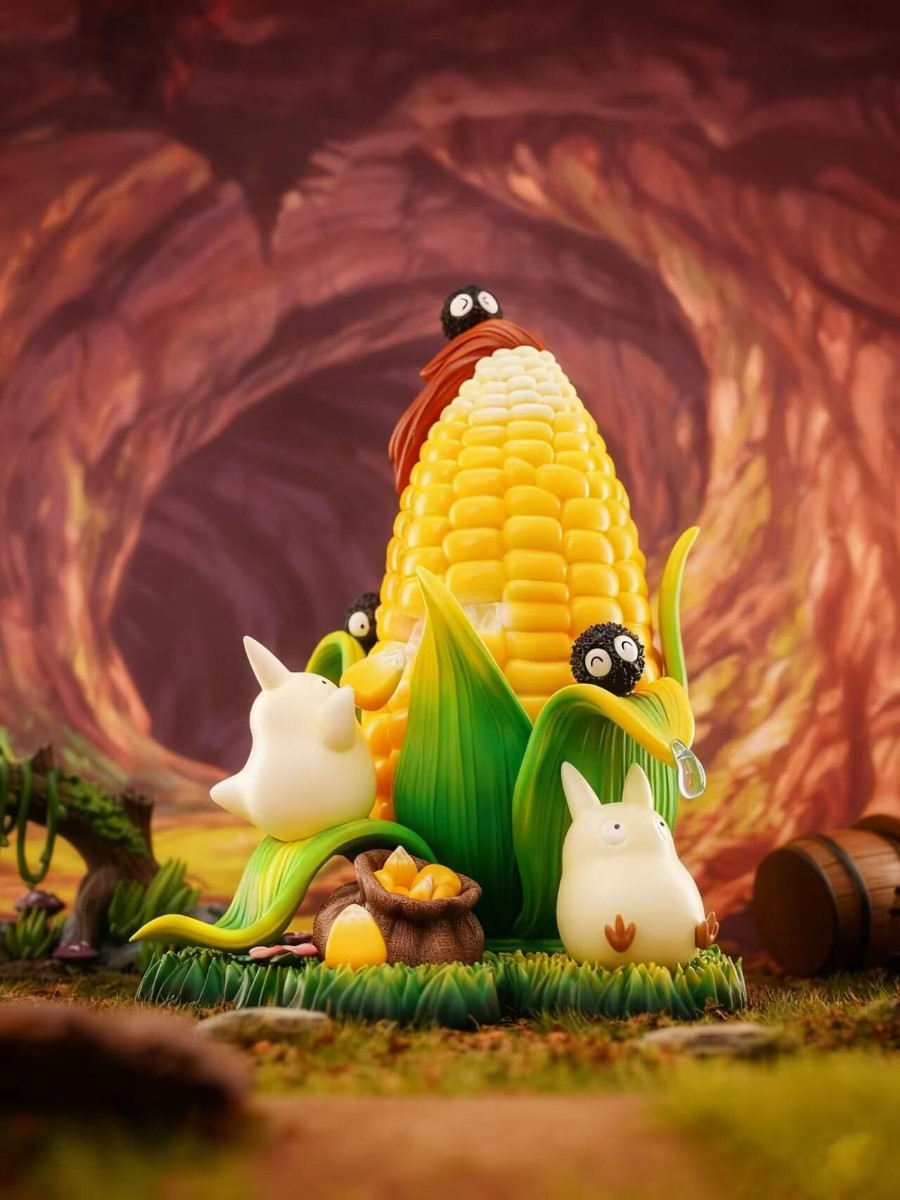 Totoro picking corn